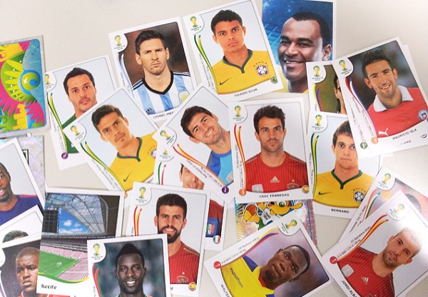 Novas figurinhas com jogadores que não entraram no álbum da Copa