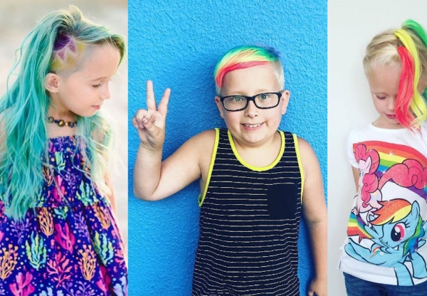 Criança pode colorir o cabelo? Tudo sobre unicornização infantil